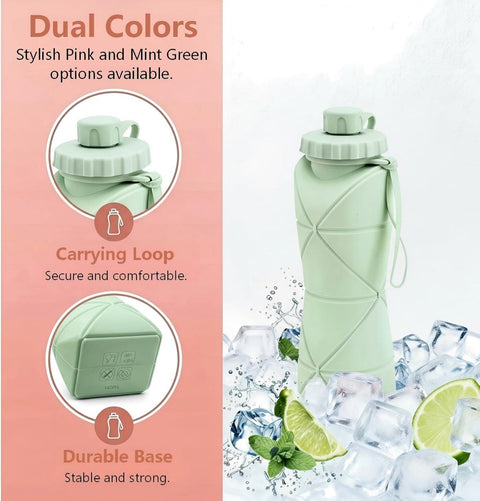 Collapsible Water Bottle Silicone Foldable