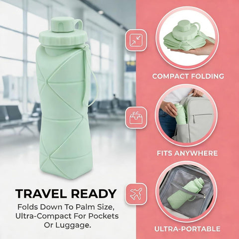 Collapsible Water Bottle Silicone Foldable