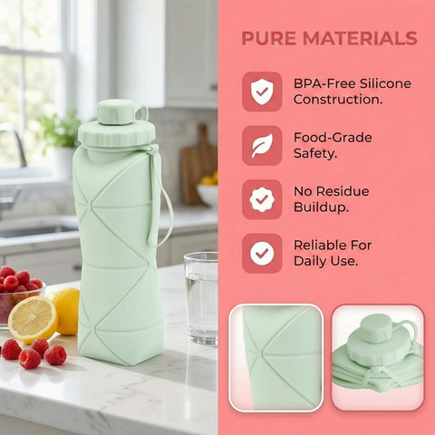Collapsible Water Bottle Silicone Foldable